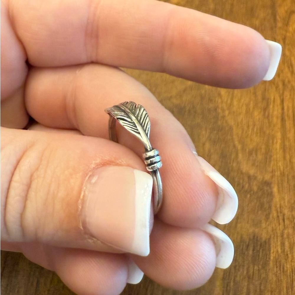 James Avery Silver Feather Earrings - Picture 3 of 3